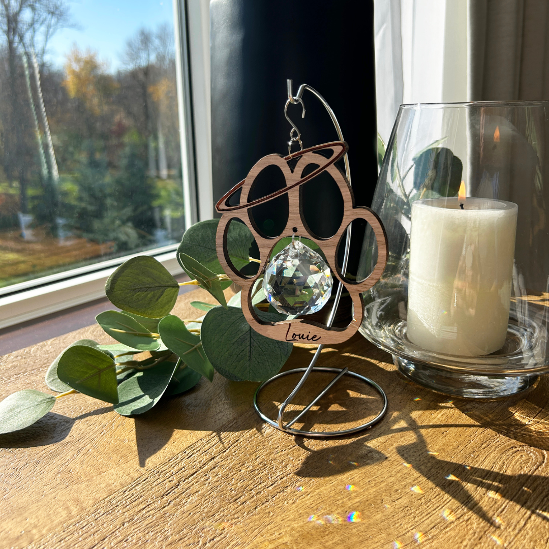 Paw Print Pet Memorial Suncatcher