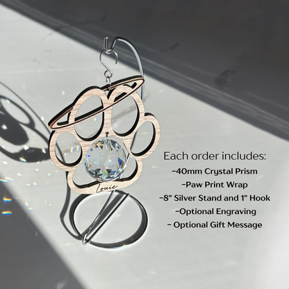 Paw Print Pet Memorial Suncatcher