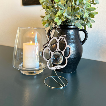 Paw Print Pet Memorial Suncatcher